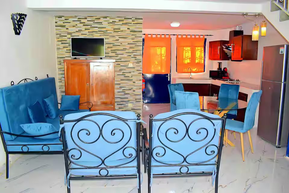 Salon et cuisine ouverte