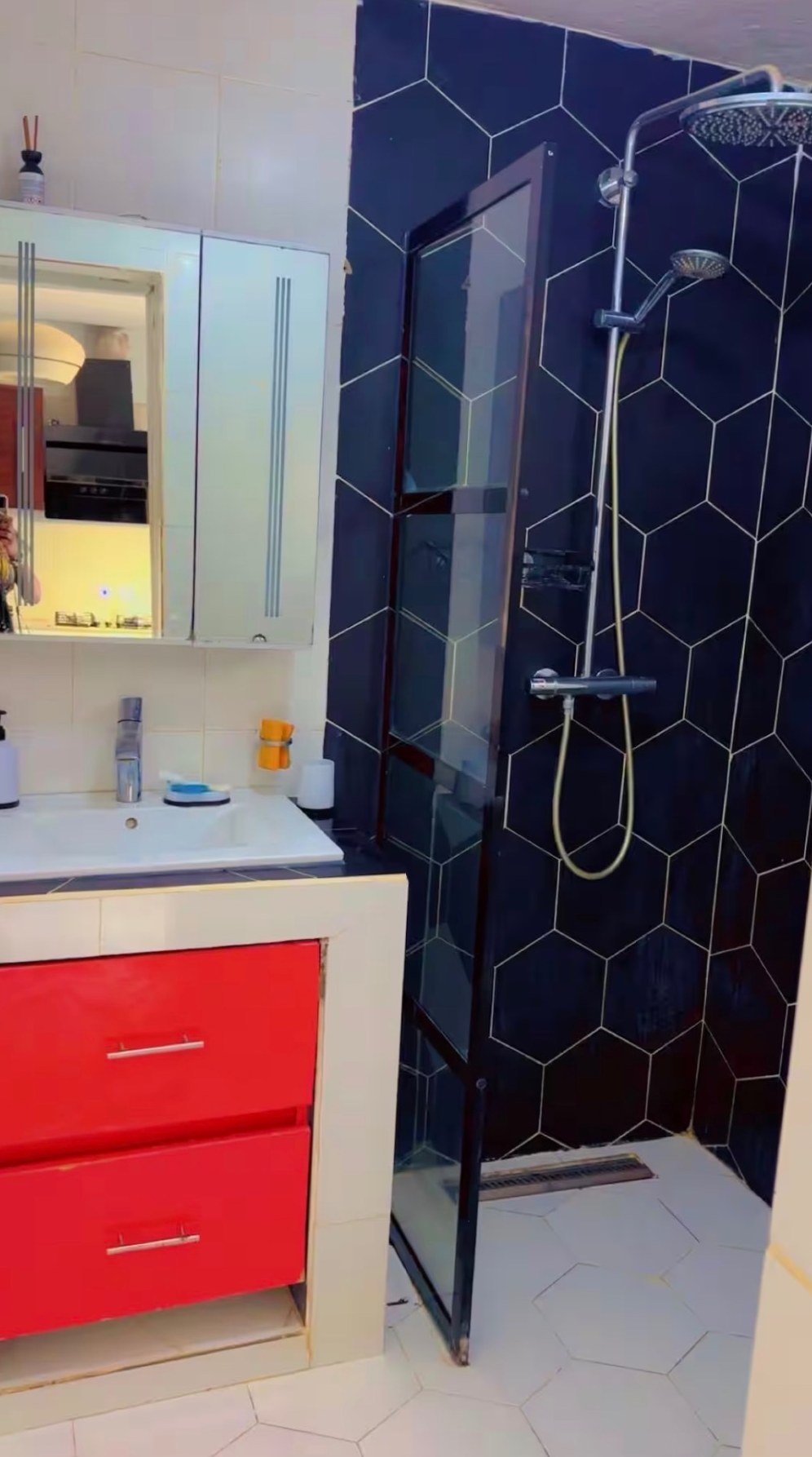 Salle d'eau avec douche à l'italienne